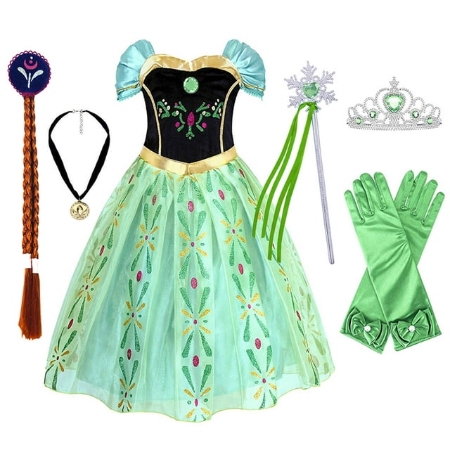 Dreamtale Princess Anna Costume Frozen Costume Cosplay Dress Up Gift ...