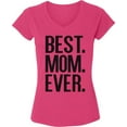 thumbnail image 1 of Dreamtees Best Mom Ever Print V-Neck T-Shirts for Ladies Women Top - S M L XL 2XL Graphic Tee Mother's Day Gift, 1 of 2
