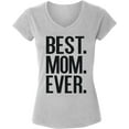 thumbnail image 1 of Dreamtees Best Mom Ever Print V-Neck T-Shirts for Ladies Women Top - S M L XL 2XL Graphic Tee Mother's Day Gift, 1 of 2