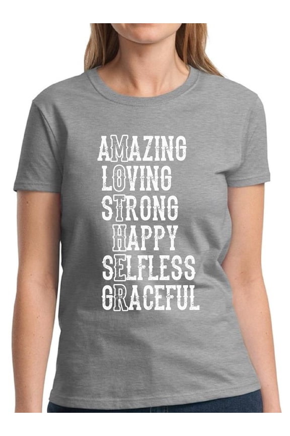 T-Shirt for Women Amazing Loving Strong Mother S M L XL 2XL 3XL Mother's Day Gift Graphic Tee