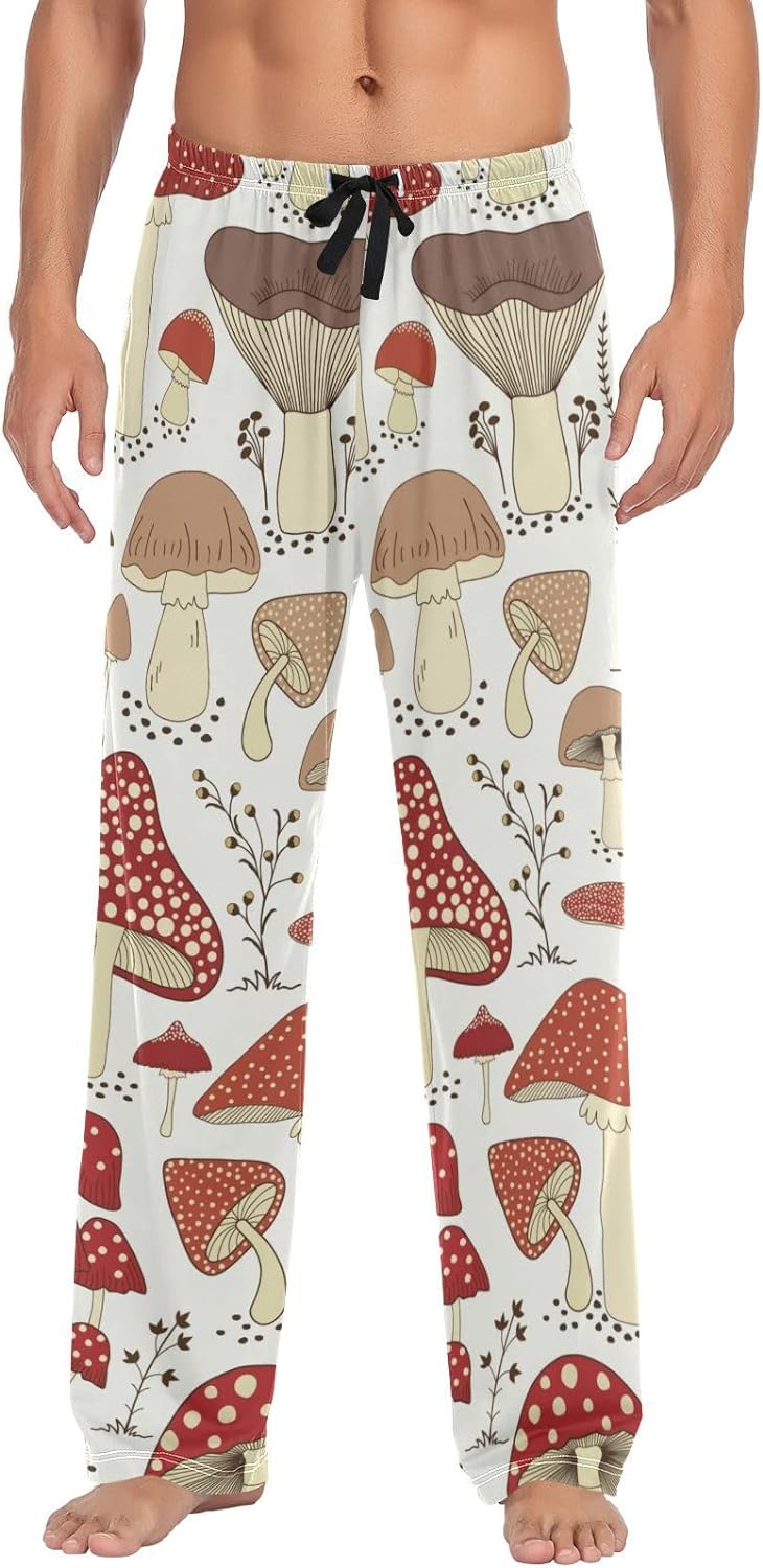 Dreamtime Cartoon Mushrooms Pajama Pants For Men, Men&rsquo;s Separate