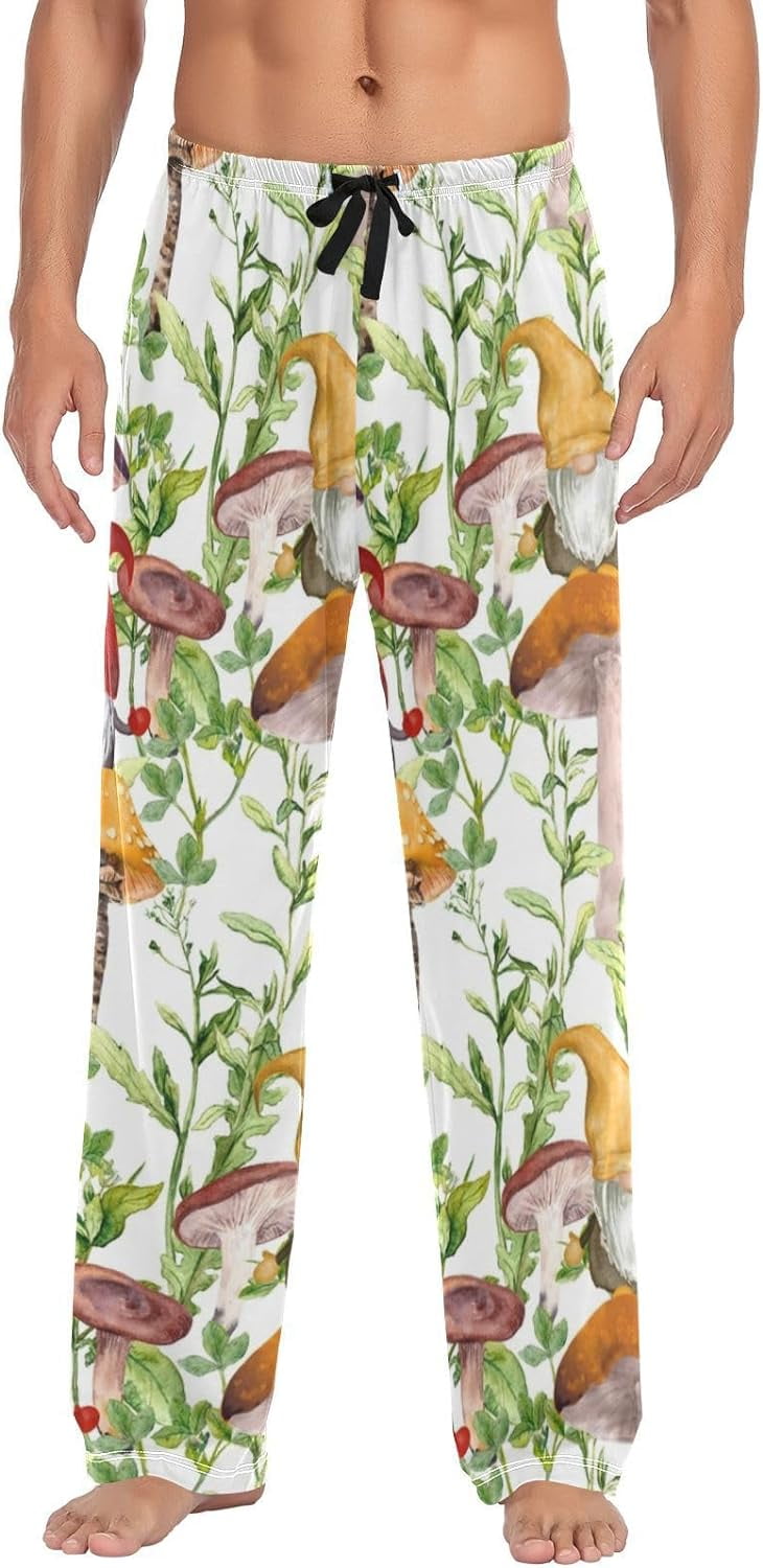 Dreamtime Mushroom Gnomes Pajama Pants For Men, Men's Separate Bottoms ...