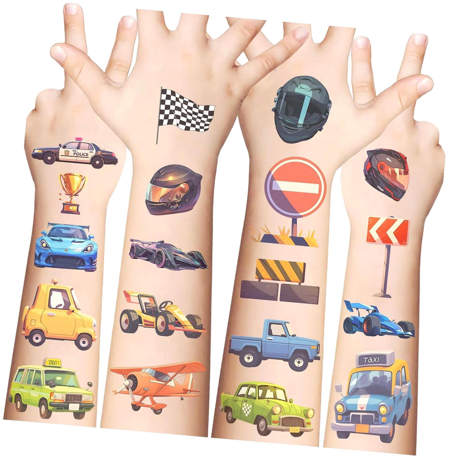 Dreamtimes 10 Car-Themed Sticker Sheets for Boys' Partie…