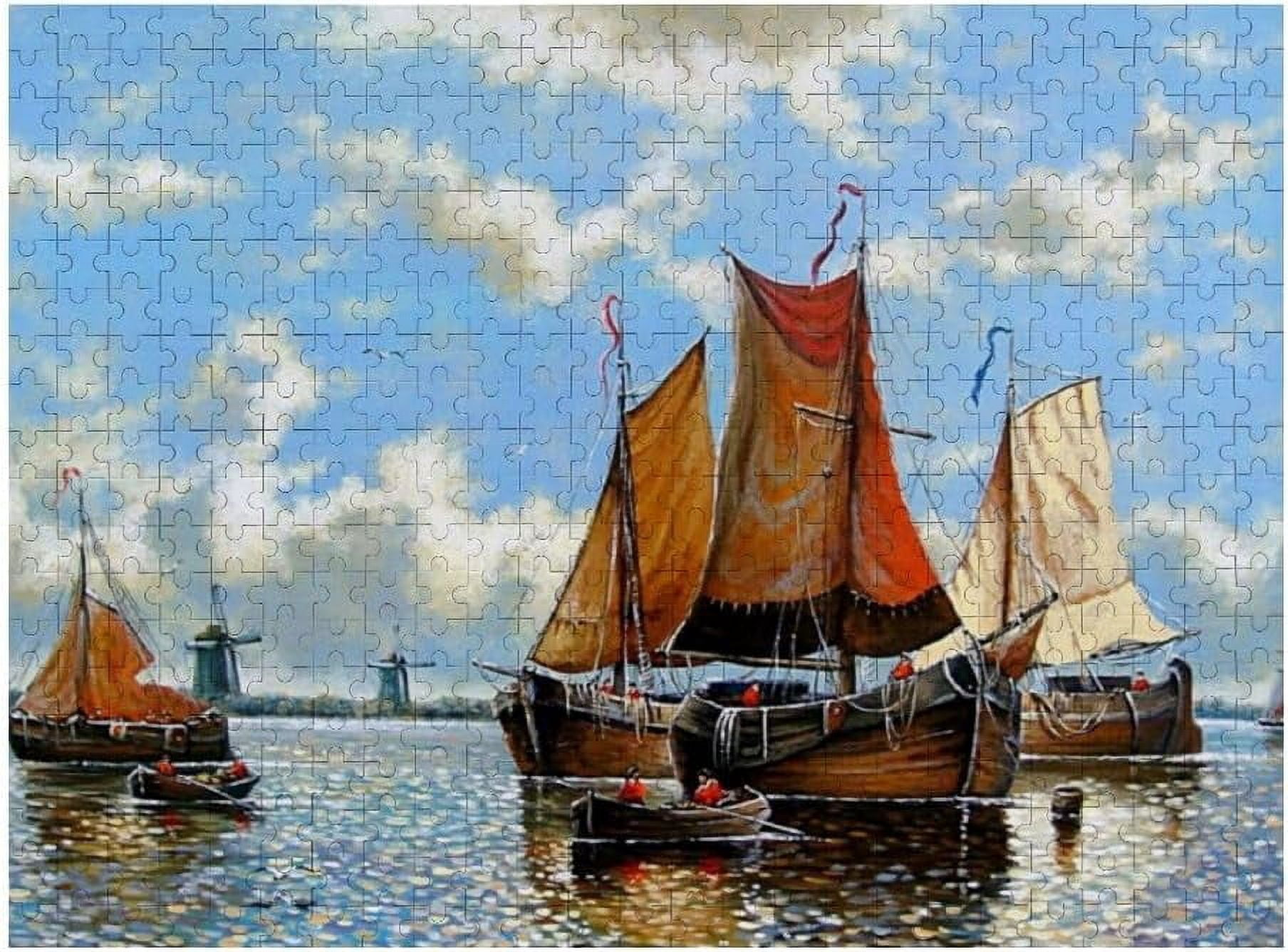 Dreamy Sail Jigsaw Puzzle 1000 Pieces For Adults - Colorful Ocean & Ship Art Puzzle