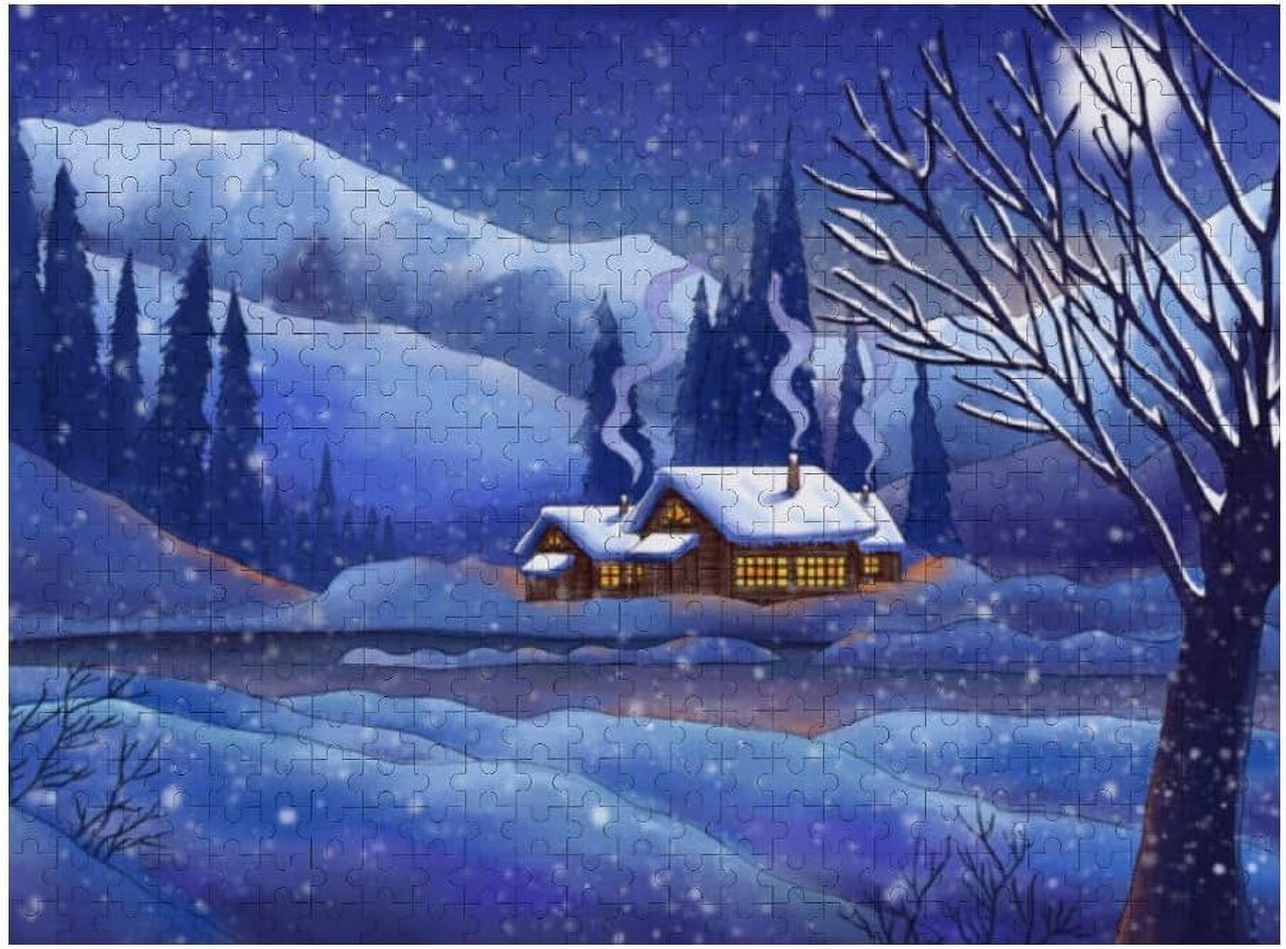 Dreamtimes 1000 Piece Jigsaw Puzzle for Kids Adults - Snow in The Night ...