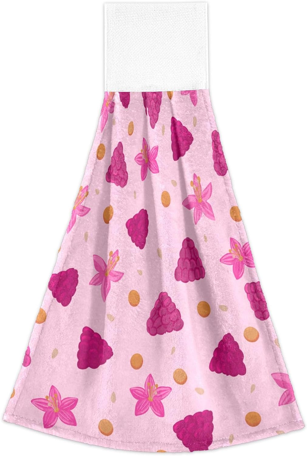 Dreamtimes 2 Pcs Hanging Hand Towels Soft Absorbent Pink Raspberry Flowers Towel for Kitchen Bathroom 12 x17 Walmart