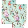 thumbnail image 1 of Dreamtimes 2 Piece Hummingbird Flower Hand Towels for Bath Decorative, Pure Cotton Guest Towels Fingertip Towels for Bathroom Spa Gym,16 x 28 inch, 1 of 7