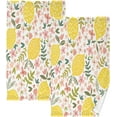 thumbnail image 1 of Dreamtimes 2 Piece Lemon Hand Towels for Bath Decorative, Pure Cotton Guest Towels Fingertip Towels for Bathroom Spa Gym,16 x 28 inch, 1 of 7