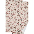 thumbnail image 1 of Dreamtimes 2-Piece Towels Set - Cotton Hand Towels 28.3 x 14.4 Inches Ultra Soft and Absorbent Towels for Face, Kitchen, Bath, Hotel, Gym, Christmas Cute Santa Claus, 1 of 7