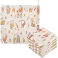 thumbnail image 1 of Dreamtimes 3 PCS Autumn Cute Cats Baby Muslin Washcloths, Cartoon Face Towel Burp Cloths Ultra Soft Absorbent Cotton Bath Wipes Towels for Newborn Boys Girls, 1 of 7