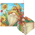 thumbnail image 1 of Dreamtimes 3 PCS Autumn Gnome Baby Muslin Washcloths, Sunflower Pumpkin Face Towel Burp Cloths Ultra Soft Absorbent Cotton Bath Wipes Towels for Newborn Boys Girls, 1 of 7