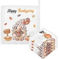 thumbnail image 1 of Dreamtimes 3 PCS Cute Gnome Turkey Pumpkin Pie Baby Muslin Washcloths, Face Towel Burp Cloths Ultra Soft Absorbent Cotton Bath Wipes Towels for Newborn Boys Girls, 1 of 7
