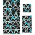 thumbnail image 1 of Dreamtimes 3 PCS Towel Shark Head Silhouette Cotton Bath Towel Set (1 Bath Towel, 1 Hand Towel, 1 Washcloth) for Bathroom, Super Soft and Quick Dry Towels, 1 of 7