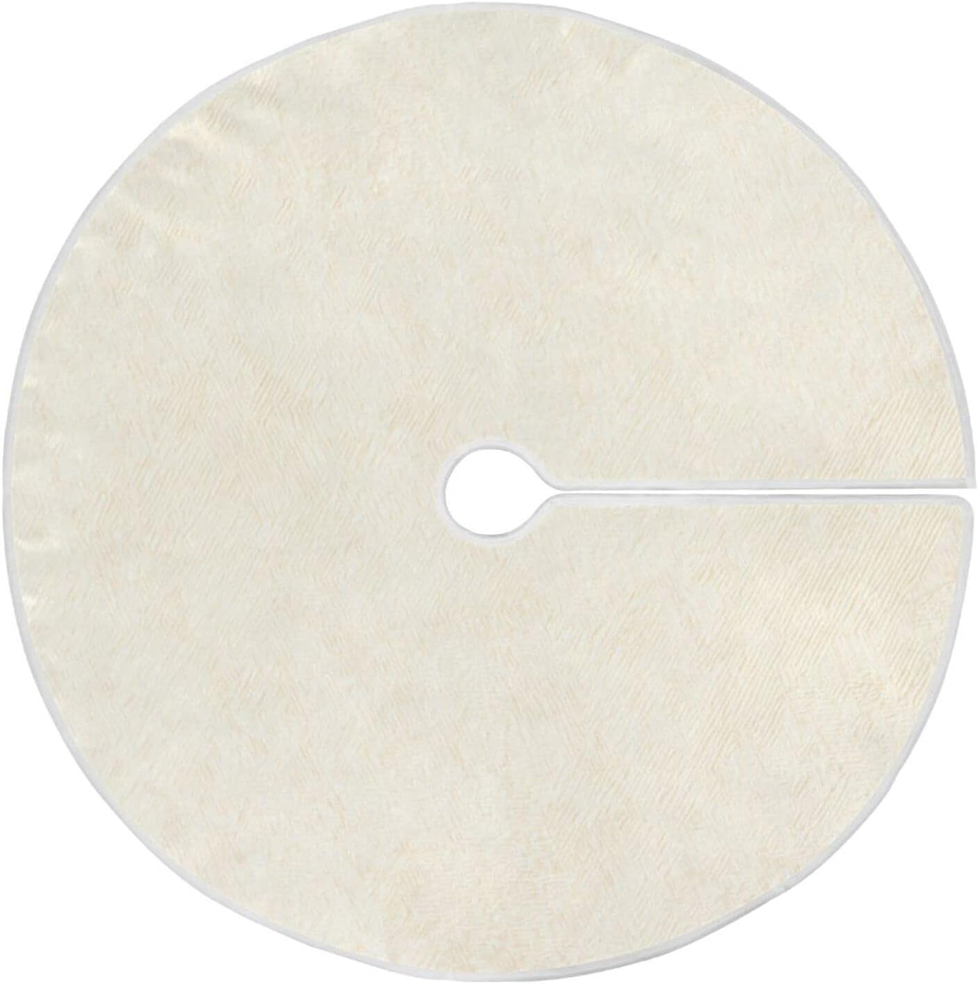 Dreamtimes 36 Inch Cream Texture Beige Color Christmas Tree Skirt