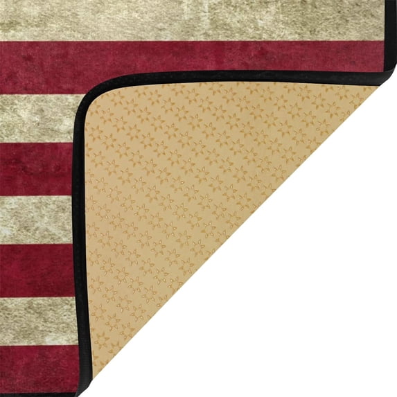 Dreamtimes 39x20 Inch Area Rug American Flag Door Mat Washable Non-Slip Throw Floor Carpet Comfort Standing Mat for Kitchen, Floor, Office, Sink, Laundry