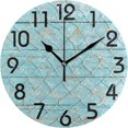 thumbnail image 1 of Dreamtimes 3D Board Fishing Net Round Wall Clock, 10 Inch Battery Operated Quartz Analog Quiet Desk Clock for Home,Office,School,Kitchen, 1 of 4