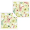 thumbnail image 1 of Dreamtimes 4 PCS Cotton Washcloths Towel Set, Highly Absorbent & Soft Baby Wash Cloths, 12"x 12" Face Hand Towels for Bathroom, Multi-Purpose Fingertip Towels (Kawaii Rabbit), 1 of 7