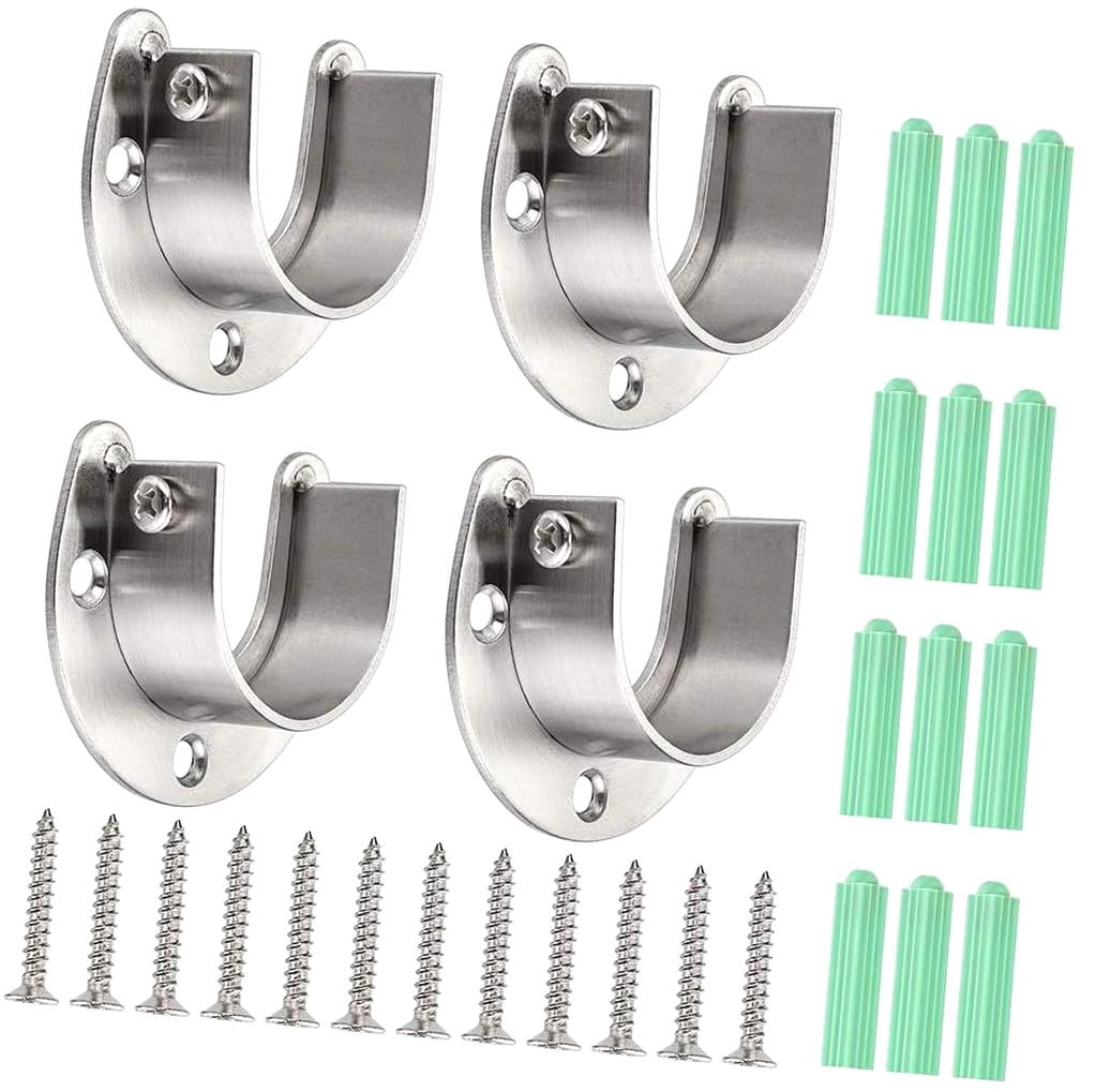 U Shaped Rpd Dreamtimes 4 Packs Closet Rod End Supports 1-1/2