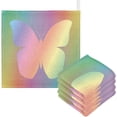 thumbnail image 1 of Dreamtimes 5 PCS Abstract Butterfly Baby Muslin Washcloths, Rainbow Color Face Towel Burp Cloths Ultrasoft Absorbent Cotton Bath Wipes Towels for Newborn Boys Girls, 1 of 7