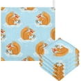 thumbnail image 1 of Dreamtimes 5 PCS Cute Fall Squirrel Baby Muslin Washcloths, Pine Cone Face Towel Burp Cloths Ultrasoft Absorbent Cotton Bath Wipes Towels for Newborn Boys Girls, 1 of 7
