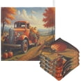 thumbnail image 1 of Dreamtimes 5 PCS Harvest Autumn Truck Baby Muslin Washcloths, Pumpkin Thanksgiving Face Towel Burp Cloths Ultrasoft Absorbent Cotton Bath Wipes Towels for Newborn Boys Girls, 1 of 7