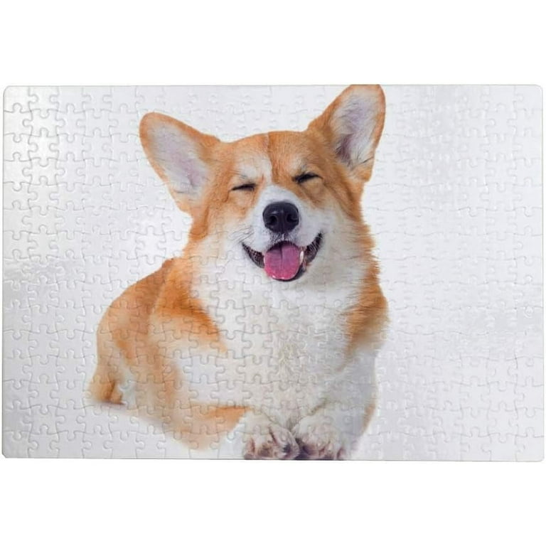 Dreamtimes 500 Pieces Wooden Jigsaw Puzzles Welsh Corgi Dog Smiling  Educational Intellectual Puzzle Games for Adults Kids