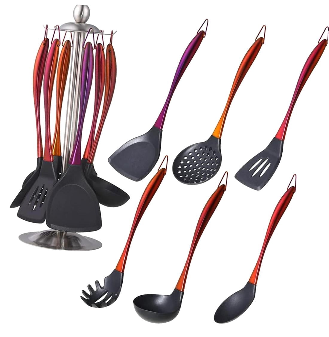 Dreamtimes 6-Piece Silicone Kitchen Utensil Set, Non-Stick Cookware ...