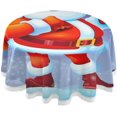 thumbnail image 1 of Dreamtimes 60" Christmas Santa Round Tablecloth, Waterproof Stain and Wrinkle Resistant Washable Decorative Table Covers for Kitchen Dining Tabletop Party Outdoor Picnic, 1 of 7