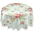thumbnail image 1 of Dreamtimes 60" Flower Round Tablecloth, Waterproof Tablecloth Stain Resistant and Wrinkle Decorative Patio Table Cloths for Kitchen Dinning Room Party Home Garden Picnic, 1 of 7