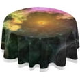 thumbnail image 1 of Dreamtimes 60" Galaxy Planet Round Tablecloth, Waterproof Stain and Wrinkle Resistant Washable Decorative Table Covers for Kitchen Dining Tabletop Party Outdoor Picnic, 1 of 7