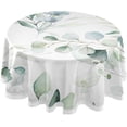 thumbnail image 1 of Dreamtimes 60" Leaf Round Tablecloth, Waterproof Tablecloth Stain Resistant and Wrinkle Decorative Patio Table Cloths for Kitchen Dinning Room Party Home Garden Picnic, 1 of 7