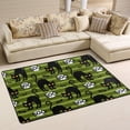thumbnail image 1 of Dreamtimes Abstract Halloween Black Cat Non-Slip Area Rug Boo Bat Green Pattern Floor Carpet Comfort Floor Mats Decor for Indoor Front Porch,Living Room, Bedroom,Kitchen (36x24"), 1 of 7