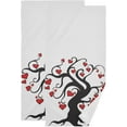 thumbnail image 1 of Dreamtimes Abstract Heart Tree Bath Hand Towels 2 PCS, Ultra Soft and Highly Absorbent, Decorative Fingertip Face Towel for Home, Bathroom, Kitchen, 28.3"x14.4", 1 of 5