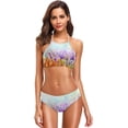 thumbnail image 1 of Dreamtimes Abstract Spring Wildflower Field Swimsuits Padded Bikini Sets Sexy Swimwear for Women, Small, 1 of 7