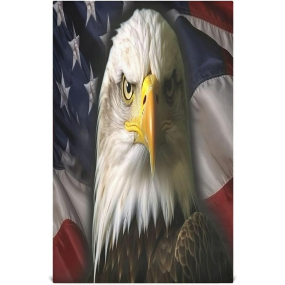 Dreamtimes American Flag Falcon Kitchen Towels 18x28inch Ultra Soft Absorbent Quick Drying Kitchen Dish Towels Washable Cleaning Cloths Hand Towels Tea and Bar Towels, 1 Pack
