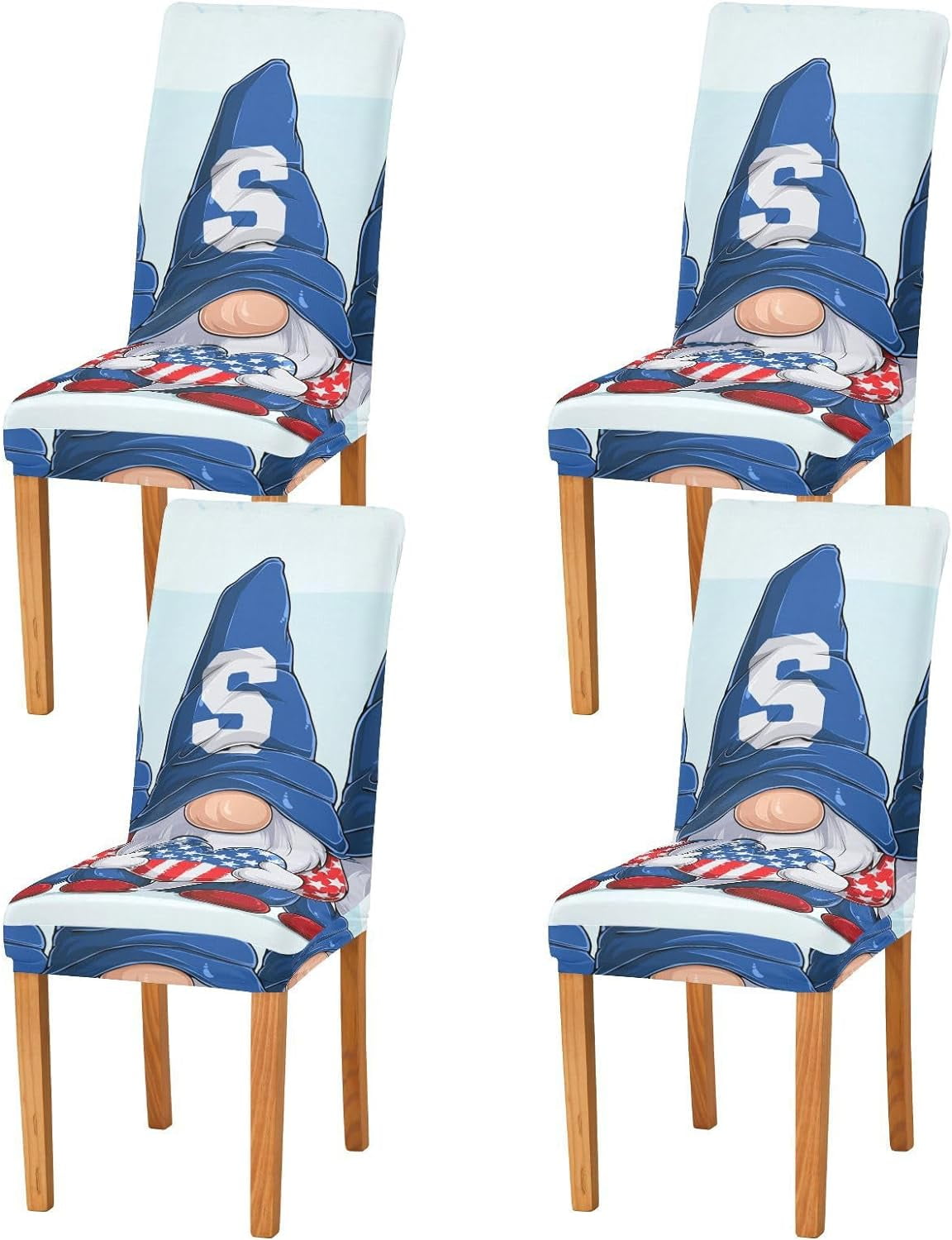 Dreamtimes American Gnomes Dining Room Chair Covers Set of 4