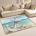 thumbnail image 1 of Dreamtimes Anchor Sand Nautical Area Rug, 36"x24" Summer Beach Non-Slip Washable Indoor Door Mat, Absorbent Floor Mat for Bedroom Kitchen Entryway Bathroom, 1 of 7