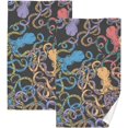 Dreamtimes Anime Octopus Patterned Hand Towels 2 PCS, Cotton Bath Towel
