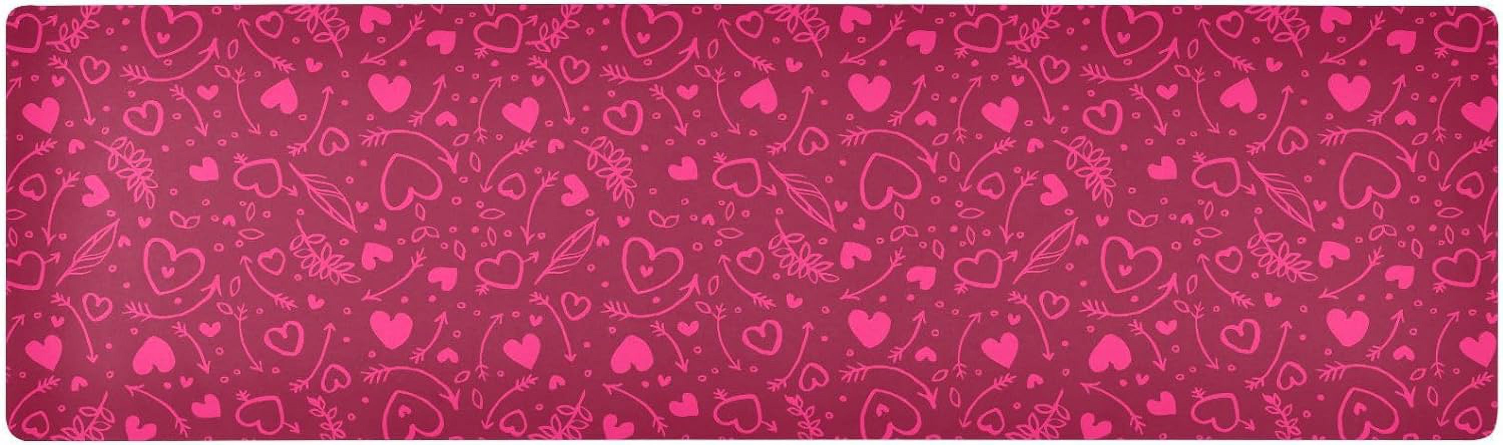 Dreamtimes Arrows Hearts Twigs & Feathers Pink Long Trivet Table Runner