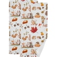 thumbnail image 1 of Dreamtimes Autumn Maple Dish Towels Kitchen Towel 2 PCS, Fall Leaves Hand Towels Ultra Soft and Highly Absorbent,Decorative Fingertip Face Towel for Bathroom Hotel, 28.3"x14.4", 1 of 5