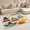 thumbnail image 1 of Dreamtimes Autumn Owls Funny Area Rug, 36"x24" Fall Pumpkin Maple Non-Slip Washable Indoor Door Mat, Absorbent Floor Mat for Bedroom Kitchen Entryway Bathroom, 1 of 7