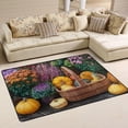 thumbnail image 1 of Dreamtimes Autumn Pumpkin Flower Area Rug 72x48in Fall Garden Non-Slip Floor Carpet Comfort Floor Mats Decor for Indoor Living Dining Room and Bedroom Area, 1 of 7