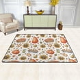 thumbnail image 1 of Dreamtimes Autumn Pumpkins Pie Area Rug 72x48in Sunflower Fall Fruit Non-Slip Floor Carpet Comfort Floor Mats Decor for Indoor Living Dining Room and Bedroom Area, 1 of 5