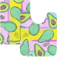 thumbnail image 1 of Dreamtimes Bath Mats Toiletry Mat Bright Avocado Print, Bath Rug+U-Shaped Toilet Mat, Non-Slip Bath Carpet Bath Mats for Bathroom 17.3"x13.4"+23.6"x15.7", 1 of 5
