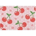 thumbnail image 1 of Dreamtimes Bath Mats Toiletry Mat Cartoon Cherry Print, Bath Mats for Bathroom Non-Slip Super Soft Absorbent Microfiber Bath Rugs, Bathroom Rugs for Bathroom Floor, Tub and Shower, 24"x16", 1 of 4