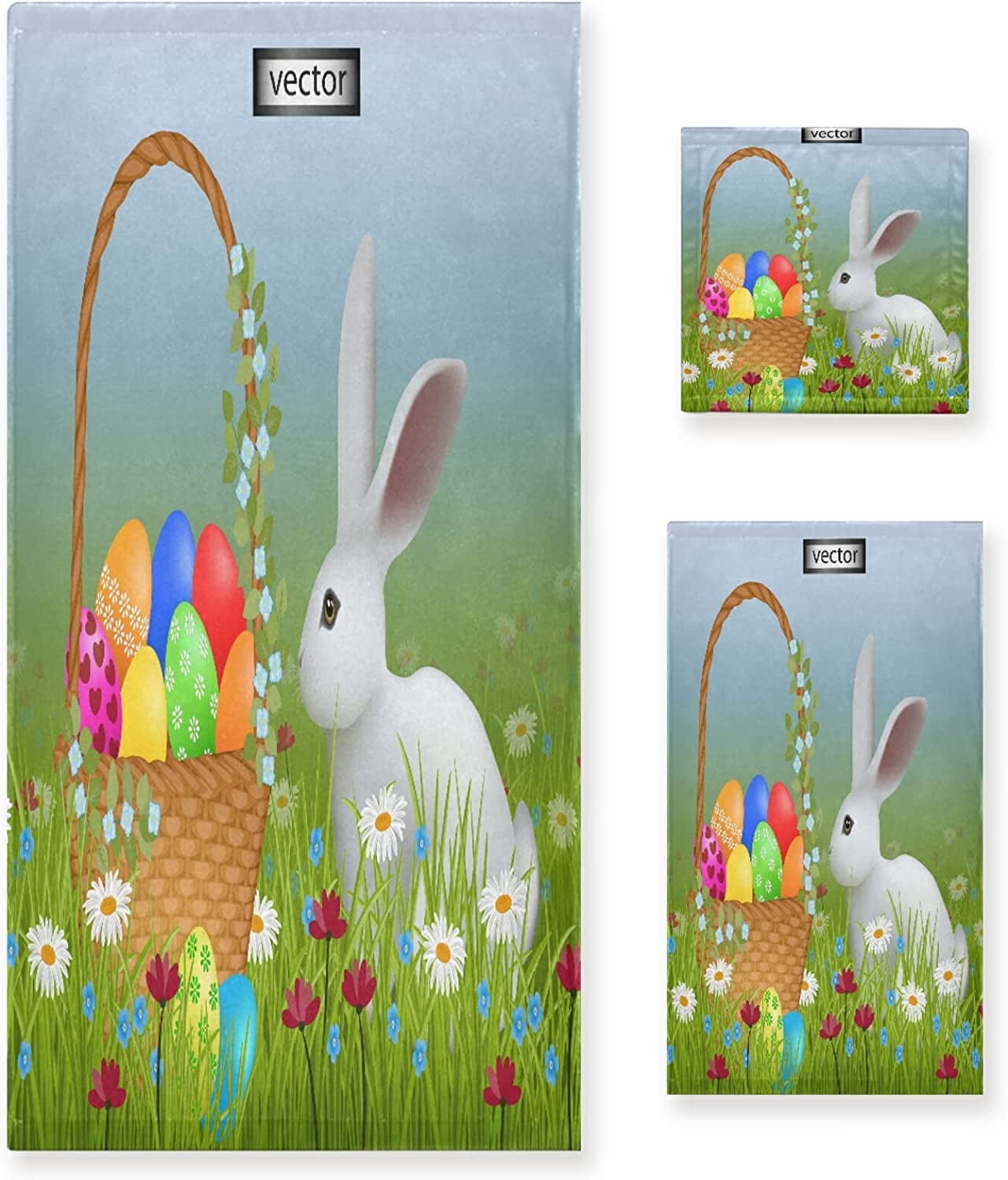 Dreamtimes Dreamtimes Bathroom Easter Decorative Towel Set with Easter ...