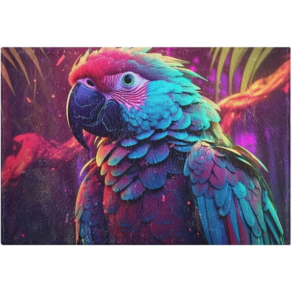 Dreamtimes Bathroom Rug Mats Beautiful Rainbow Parrot Print, Bath Mats for Bathroom Non-Slip Super Soft Absorbent Microfiber Bath Rugs, Bathroom Rugs for Bathroom Floor, Tub and Shower, 17.3"x13.4"