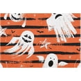 thumbnail image 1 of Dreamtimes Bathroom Rug Mats Halloween Decor Orange Print, Bath Mats for Bathroom Non-Slip Super Soft Absorbent Microfiber Bath Rugs, Bathroom Rugs for Bathroom Floor, Tub and Shower, 17.3"x13.4", 1 of 4