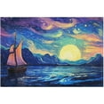 thumbnail image 1 of Dreamtimes Bathroom Rug Mats Van Gogh Ship Sailing Print, Bath Mats for Bathroom Non-Slip Super Soft Absorbent Microfiber Bath Rugs, Bathroom Rugs for Bathroom Floor, Tub and Shower, 17.3"x13.4", 1 of 4