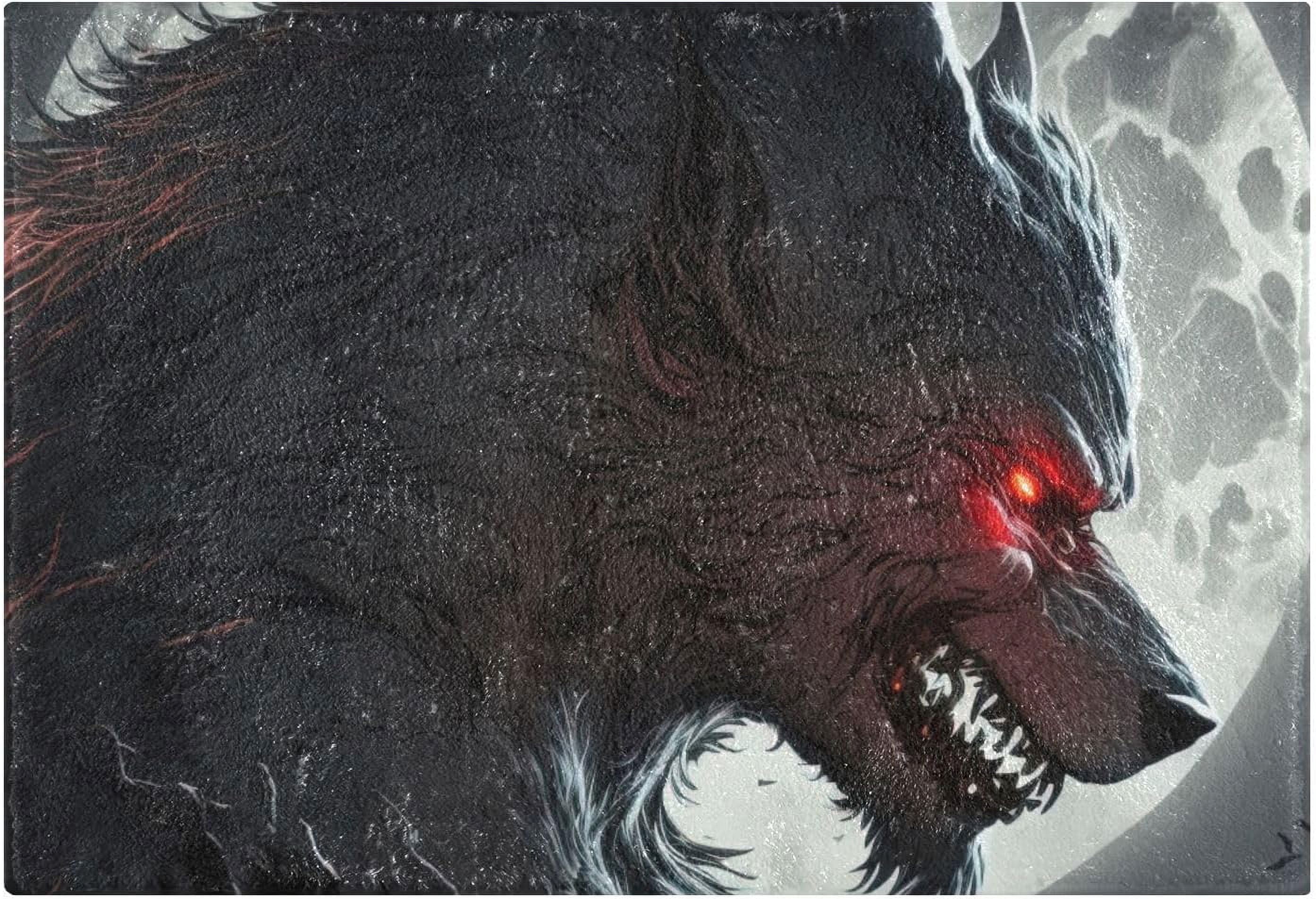 Dreamtimes Bathroom Rug Mats Werewolf Night Full Moon Print, Fluffy ...